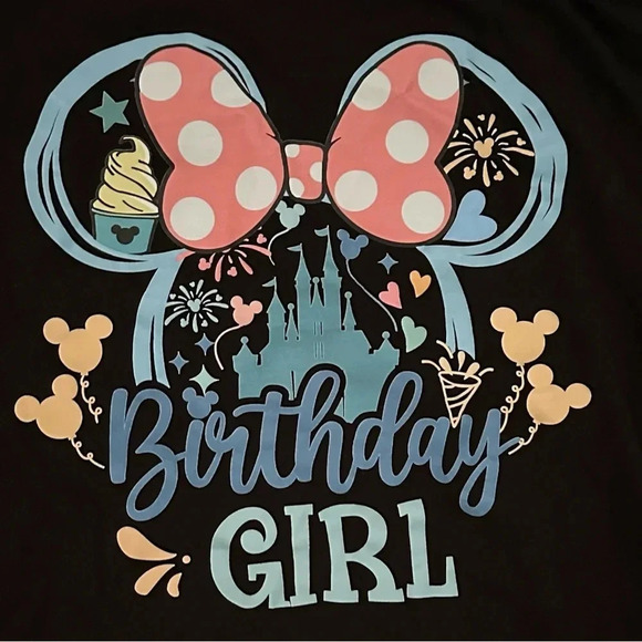 Disneyland Birthday Girl Shirt XL ETSY MADE DISNEY CUTE BDAY VACATION - Picture 3 of 3